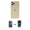 MARSİLYAN™- iPhone 12 Pro Max Kılıf Atlas Minimal Prime - Şeffaf 360 Full Body Arka Koruyucu + Neon Fosforlu Kamera Lens - MI