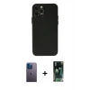 MARSİLYAN™- iPhone 12 Pro Max Kılıf Atlas Minimal Prime - Şeffaf 360 Full Body Arka Koruyucu + Neon Fosforlu Kamera Lens - MI