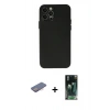 MARSİLYAN™- iPhone 12 Pro Max Kılıf Atlas Minimal Prime - Şeffaf 360 Full Body Arka Koruyucu + Renkli Kamera Lens Koruma Cam - PE