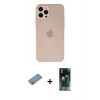 MARSİLYAN™- iPhone 12 Pro Max Kılıf Atlas Minimal Prime - Şeffaf 360 Full Body Arka Koruyucu + Shine Kamera Lens Koruma Cam - GS