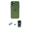 MARSİLYAN™- iPhone 12 Pro Max Kılıf Atlas Minimal Prime - Şeffaf 360 Full Body Arka Koruyucu + Shine Kamera Lens Koruma Cam - MI