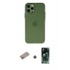 MARSİLYAN™- iPhone 12 Pro Max Kılıf Atlas Minimal Prime - Şeffaf 360 Full Body Arka Koruyucu + Shine Kamera Lens Koruma Cam - SABE