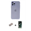 MARSİLYAN™- iPhone 12 Pro Max Kılıf Atlas Minimal Prime - Şeffaf 360 Full Body Arka Koruyucu + Shine Kamera Lens Koruma Cam - SABE