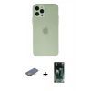 MARSİLYAN™- iPhone 12 Pro Max Kılıf Atlas Minimal Prime - Şeffaf 360 Full Body Arka Koruyucu + Renkli Kamera Lens Koruma Cam - TU