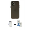 MARSİLYAN™- iPhone 12 Pro Max Kılıf Atlas Minimal Prime - Şeffaf Royal Nano Ekran Koruyucu + Shine Kamera Lens - LT