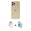 MARSİLYAN™- iPhone 12 Pro Max Kılıf Atlas Minimal Prime - Şeffaf Royal Nano Ekran Koruyucu + Shine Kamera Lens - LT