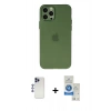 MARSİLYAN™- iPhone 12 Pro Max Kılıf Atlas Minimal Prime - Şeffaf Royal Nano Ekran Koruyucu + Shine Kamera Lens - LT