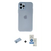 MARSİLYAN™- iPhone 12 Pro Max Kılıf Atlas Minimal Prime - Şeffaf Royal Nano Ekran Koruyucu + Shine Kamera Lens Koruma Cam - MI