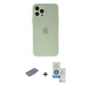 MARSİLYAN™- iPhone 12 Pro Max Kılıf Atlas Minimal Prime - Şeffaf Royal Nano Ekran Koruyucu + Renkli Kamera Lens Koruma Cam - PE
