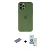 MARSİLYAN™- iPhone 12 Pro Max Kılıf Atlas Minimal Prime - Şeffaf Royal Nano Ekran Koruyucu + Renkli Kamera Lens Koruma Cam - PE