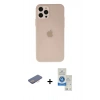 MARSİLYAN™- iPhone 12 Pro Max Kılıf Atlas Minimal Prime - Şeffaf Royal Nano Ekran Koruyucu + Renkli Kamera Lens Koruma Cam - PE