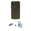 MARSİLYAN™- iPhone 12 Pro Max Kılıf Atlas Minimal Prime - Şeffaf Royal Nano Ekran Koruyucu + Renkli Kamera Lens Koruma Cam - MI
