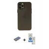 MARSİLYAN™- iPhone 12 Pro Max Kılıf Atlas Minimal Prime - Şeffaf Royal Nano Ekran Koruyucu + Renkli Kamera Lens Koruma Cam - PE