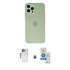MARSİLYAN™- iPhone 12 Pro Max Kılıf Atlas Minimal Prime - Şeffaf Royal Nano Ekran Koruyucu + Shine Kamera Lens - LT