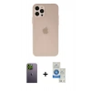 MARSİLYAN™- iPhone 12 Pro Max Kılıf Atlas Minimal Prime - Şeffaf Royal Nano Ekran Koruyucu + Neon Fosforlu Kamera Lens - YL