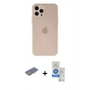 MARSİLYAN™- iPhone 12 Pro Max Kılıf Atlas Minimal Prime - Şeffaf Royal Nano Ekran Koruyucu + Renkli Kamera Lens Koruma Cam - YL