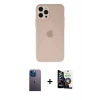 MARSİLYAN™- iPhone 12 Pro Max Kılıf Atlas Minimal Prime - Şeffaf Temperli Cam Ekran Koruyucu + Neon Fosforlu Kamera Lens - MI