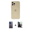 MARSİLYAN™- iPhone 12 Pro Max Kılıf Atlas Minimal Prime - Şeffaf Temperli Cam Ekran Koruyucu + Neon Fosforlu Kamera Lens - MI