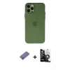 MARSİLYAN™- iPhone 12 Pro Max Kılıf Atlas Minimal Prime - Şeffaf Temperli Cam Ekran Koruyucu + Metal Kamera Lens Koruma Cam - GD