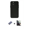 MARSİLYAN™- iPhone 12 Pro Max Kılıf Atlas Minimal Prime - Şeffaf Temperli Cam Ekran Koruyucu + Metal Kamera Lens Koruma Cam - GD