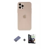 MARSİLYAN™- iPhone 12 Pro Max Kılıf Atlas Minimal Prime - Şeffaf Temperli Cam Ekran Koruyucu + Metal Kamera Lens Koruma Cam - GD