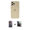 MARSİLYAN™- iPhone 12 Pro Max Kılıf Atlas Minimal Prime - Şeffaf Temperli Cam Ekran Koruyucu + Neon Fosforlu Kamera Lens - SI