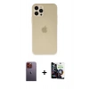 MARSİLYAN™- iPhone 12 Pro Max Kılıf Atlas Minimal Prime - Şeffaf Temperli Cam Ekran Koruyucu + Neon Fosforlu Kamera Lens - TU