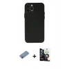 MARSİLYAN™- iPhone 12 Pro Max Kılıf Atlas Minimal Prime - Şeffaf Temperli Cam Ekran Koruyucu + Pembe Shine Kamera Lens Koruma Cam