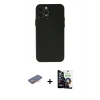 MARSİLYAN™- iPhone 12 Pro Max Kılıf Atlas Minimal Prime - Şeffaf Temperli Cam Ekran Koruyucu + Renkli Kamera Lens Koruma Cam - TU