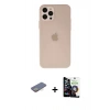 MARSİLYAN™- iPhone 12 Pro Max Kılıf Atlas Minimal Prime - Şeffaf Temperli Cam Ekran Koruyucu + Renkli Kamera Lens Koruma Cam - SI