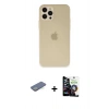MARSİLYAN™- iPhone 12 Pro Max Kılıf Atlas Minimal Prime - Şeffaf Temperli Cam Ekran Koruyucu + Renkli Kamera Lens Koruma Cam - YL