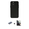 MARSİLYAN™- iPhone 12 Pro Max Kılıf Atlas Minimal Prime - Şeffaf Temperli Cam Ekran Koruyucu + Renkli Kamera Lens Koruma Cam - MI
