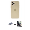 MARSİLYAN™- iPhone 12 Pro Max Kılıf Atlas Minimal Prime - Şeffaf Temperli Cam Ekran Koruyucu + Renkli Kamera Lens Koruma Cam - MI
