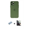 MARSİLYAN™- iPhone 12 Pro Max Kılıf Atlas Minimal Prime - Şeffaf Temperli Cam Ekran Koruyucu + Shine Kamera Lens Koruma Cam - MI