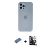 MARSİLYAN™- iPhone 12 Pro Max Kılıf Atlas Minimal Prime - Şeffaf Temperli Cam Ekran Koruyucu + Shine Kamera Lens Koruma Cam - GD
