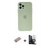 MARSİLYAN™- iPhone 12 Pro Max Kılıf Atlas Minimal Prime - Şeffaf Temperli Cam Ekran Koruyucu + Shine Kamera Lens Koruma Cam - SABE