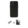 MARSİLYAN™- iPhone 12 Pro Max Kılıf Atlas Minimal Prime - Şeffaf Temperli Cam Ekran Koruyucu + Shine Kamera Lens Koruma Cam - SABE