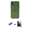 MARSİLYAN™- iPhone 12 Pro Max Kılıf Atlas Minimal Prime - Şeffaf Temperli Cam Ekran Koruyucu + Shine Kamera Lens Koruma Cam - GD