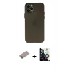 MARSİLYAN™- iPhone 12 Pro Max Kılıf Atlas Minimal Prime - Şeffaf Temperli Cam Ekran Koruyucu + Shine Kamera Lens Koruma Cam - SABE