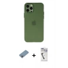 MARSİLYAN™- iPhone 12 Pro Max Kılıf Atlas Minimal Prime - Şeffaf Uv Polymer Nano Ekran Koruyucu + Shine Kamera Lens Koruma Cam - GI