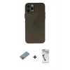 MARSİLYAN™- iPhone 12 Pro Max Kılıf Atlas Minimal Prime - Şeffaf Uv Polymer Nano Ekran Koruyucu + Shine Kamera Lens Koruma Cam - GI