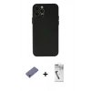 MARSİLYAN™- iPhone 12 Pro Max Kılıf Atlas Minimal Prime - Şeffaf Uv Polymer Nano Ekran Koruyucu + Metal Kamera Lens Koruma Cam - GD