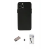 MARSİLYAN™- iPhone 12 Pro Max Kılıf Atlas Minimal Prime - Şeffaf Uv Polymer Nano Ekran Koruyucu + Shine Kamera Lens Koruma Cam - SABE