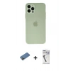 MARSİLYAN™- iPhone 12 Pro Max Kılıf Atlas Minimal Prime - Şeffaf Uv Polymer Nano Ekran Koruyucu + Shine Kamera Lens Koruma Cam - GD