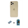 MARSİLYAN™- iPhone 12 Pro Max Kılıf Atlas Minimal Prime - Siyah 18D Cam Ekran Koruyucu + Shine Kamera Lens Koruma Cam - GS