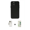 MARSİLYAN™- iPhone 12 Pro Max Kılıf Atlas Minimal Prime - Siyah 20D Premium Cam Ekran Koruyucu + Shine Kamera Lens - GD