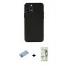 MARSİLYAN™- iPhone 12 Pro Max Kılıf Atlas Minimal Prime - Siyah 20D Premium Cam Ekran Koruyucu + Shine Kamera Lens Koruma Cam - MI