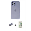 MARSİLYAN™- iPhone 12 Pro Max Kılıf Atlas Minimal Prime - Siyah 20D Premium Cam Ekran Koruyucu + Sarı Renkli Kamera Lens Koruma Cam