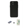 MARSİLYAN™- iPhone 12 Pro Max Kılıf Atlas Minimal Prime - Siyah 20D Premium Cam Ekran Koruyucu + Sarı Renkli Kamera Lens Koruma Cam