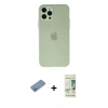 MARSİLYAN™- iPhone 12 Pro Max Kılıf Atlas Minimal Prime - Siyah 20D Premium Cam Ekran Koruyucu + Shine Kamera Lens Koruma Cam - GS